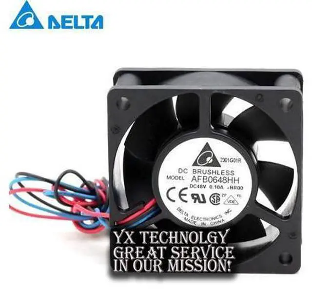 Main image of Delta AFB0648HH DC48V 0.10A 60 * 60 * 25MM three line axial fan