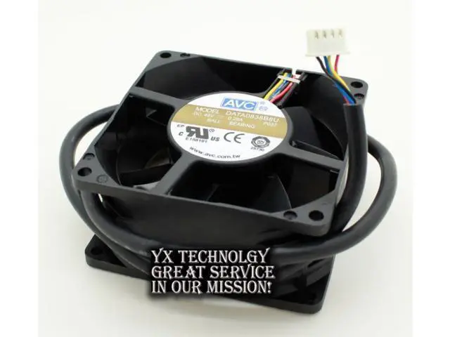Alt view image 2 of 5 - and DATA0838B8U 8038 8 48V 0.29A 4 wire dual ball bearing fan 80*80*38mm