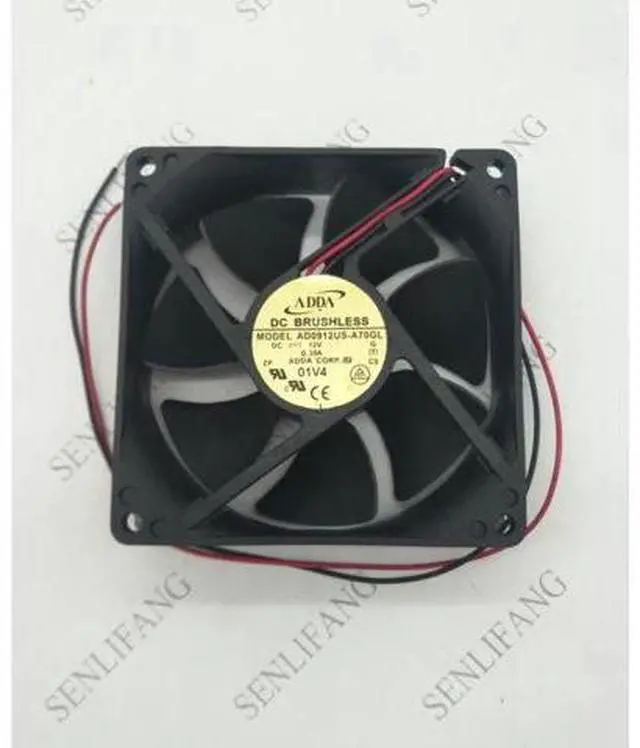 Main image of AD0912US-A70GL 90*90*25 12V 0.3A FOR ADDA 2 wire chassis fan