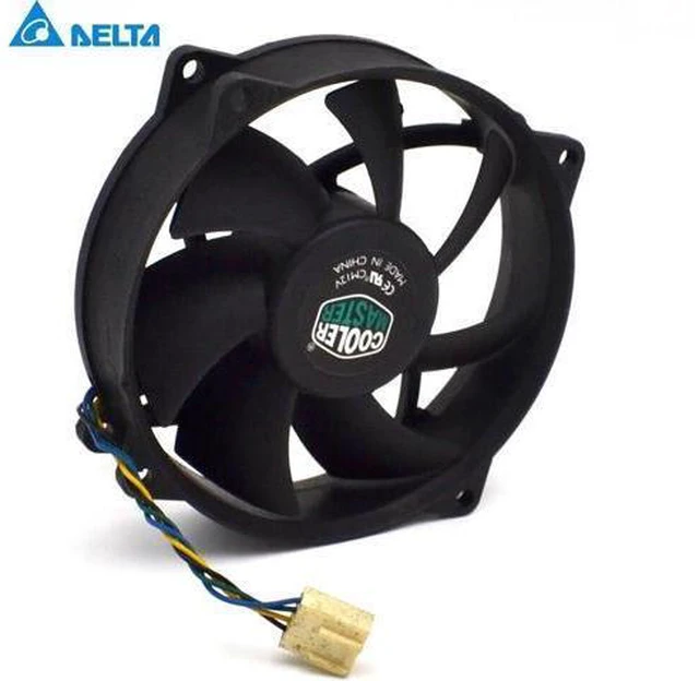 Alt view image 2 of 6 - original 9025 9CM round fan 4 line ball AFB0912VH 12V 0.60A hole 7.2CM