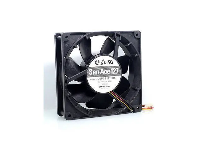 Alt view image 2 of 6 - New 12738 chassis winds of fan 12V 0.82A 109P1312H103 127*127*38mm