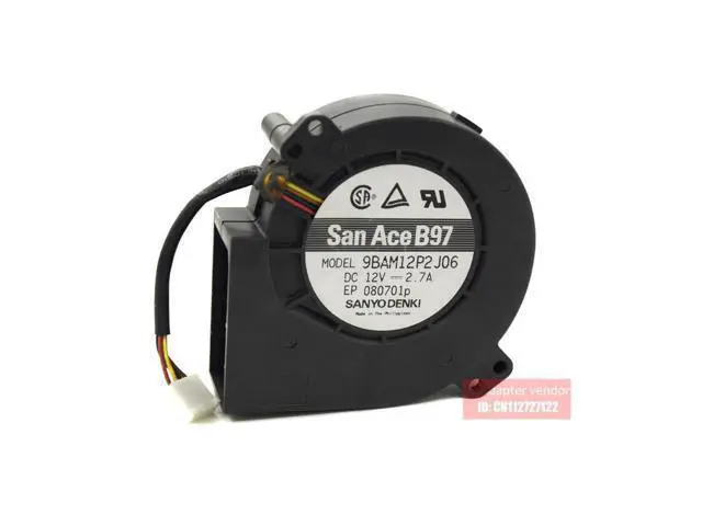 Alt view image 2 of 5 - Japan 9733 12V 2.7A FOR HP servers large amount of wind turbine exhaust fan 9BAM12P2J06