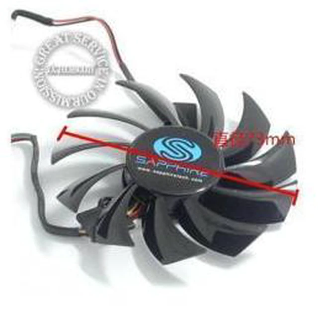 Alt view image 2 of 4 - video card fanNew Graphics card fan FD7010H12D 12V 0.35A 73mm diameter
