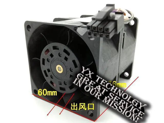 Alt view image 3 of 3 - 6076 2.7A 12v modified car electric turbocharger fan 9CR0612P0H04 60*60*76mm