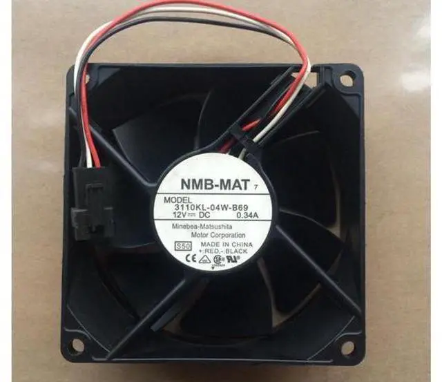 Main image of 1pcs 3110KL-04W-B69 8025 8cm 80mm 80*80*25mm DC 12V 0.34A server inverter axial dedicated computer cpu cooling fans