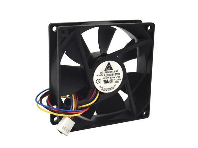 Alt view image 2 of 6 - 1pcs Delta AUB0912VH 9cm 90mm 90*90*25MM 9225 DC 12V 0.60A 4-pin pwm computer cpu cooling fans