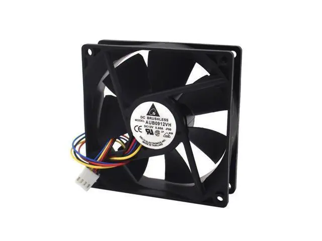 Alt view image 3 of 6 - 1pcs Delta AUB0912VH 9cm 90mm 90*90*25MM 9225 DC 12V 0.60A 4-pin pwm computer cpu cooling fans