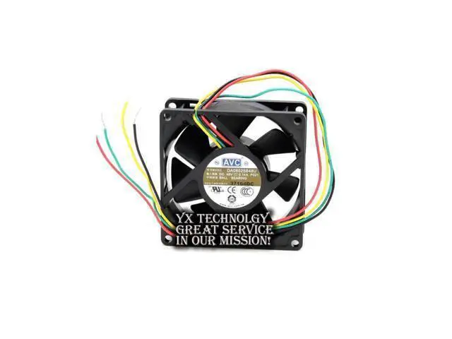 Alt view image 2 of 6 - AVC P021 DC48V 0.14A DA08025B48U 4-wire server inverter industrial case cooling fans 80x80x25mm