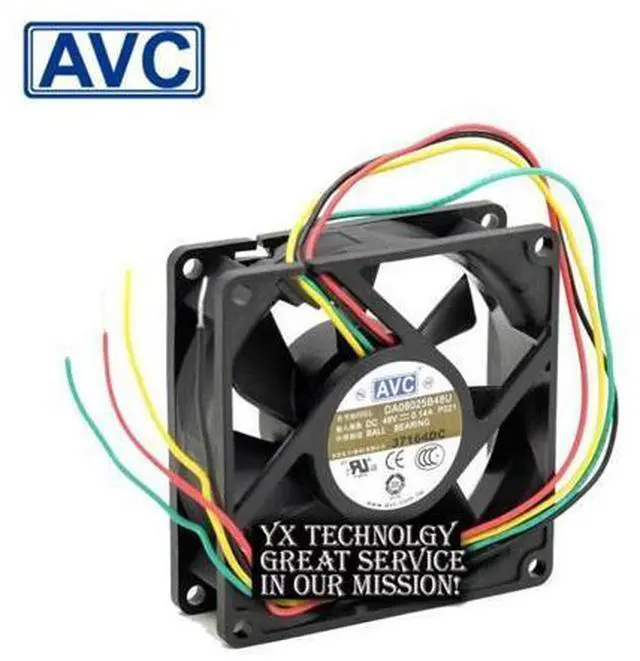 Main image of AVC P021 DC48V 0.14A DA08025B48U 4-wire server inverter industrial case cooling fans 80x80x25mm