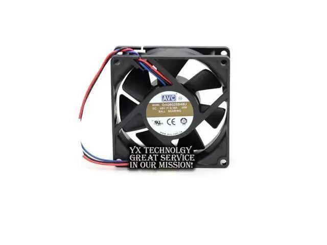 Alt view image 3 of 6 - AVC P021 DC48V 0.14A DA08025B48U 4-wire server inverter industrial case cooling fans 80x80x25mm