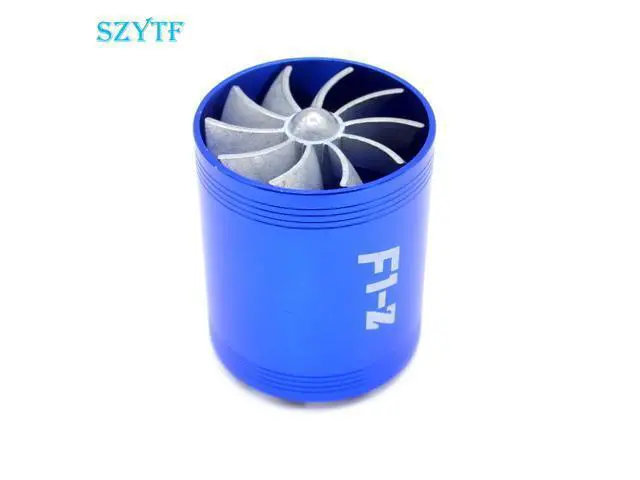 Alt view image 5 of 5 - F1-Z Supercharger Turbo Air Intake Fuel Saver Fan w/ Double Propeller - Blue high quality