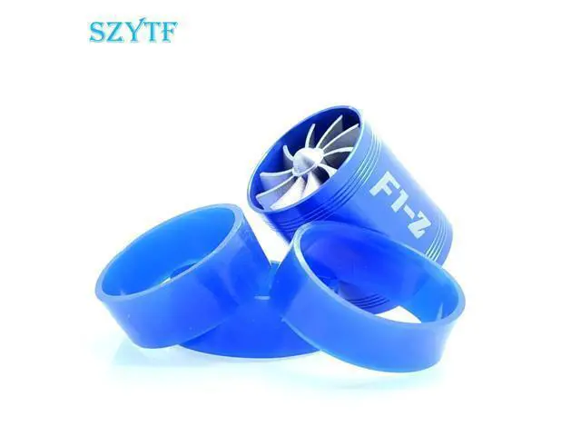 Alt view image 4 of 5 - F1-Z Supercharger Turbo Air Intake Fuel Saver Fan w/ Double Propeller - Blue high quality