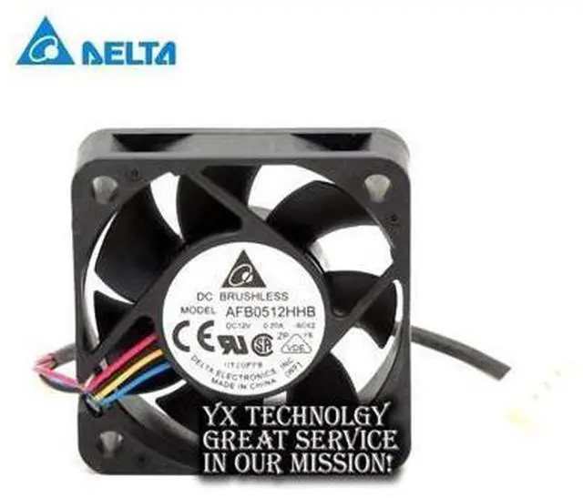 Main image of Delta New 5015 AFB0512HHB 12V 0.20A double ball four wire PWM server fans for 50*50*15mm
