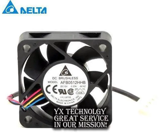 Main image of Delta 5015 AFB0512HHB 12V 0.20A double ball four wire PWM server fans 50*50*15mm