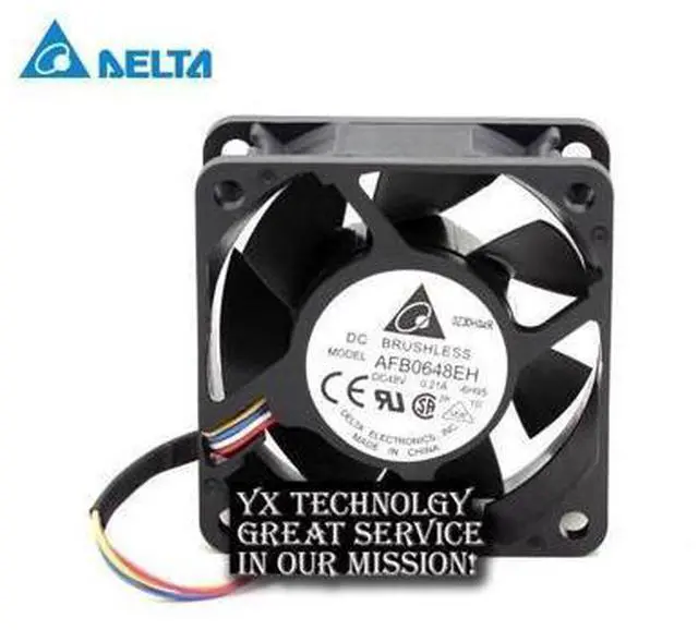 Main image of 60*60*25mm 6025 AFB0648EH 48V 0.21A 4-wire PWM Inverter fans for delta