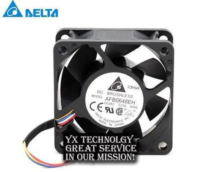 Main image of 60*60*25mm 6025 AFB0648EH 48V 0.21A 4-wire PWM Inverter fans delta
