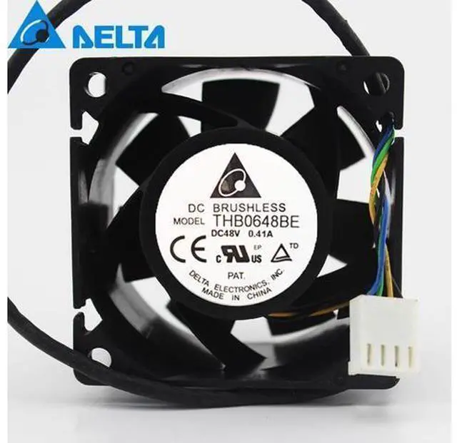 Main image of 1pcs THB0648BE 6038 6CM 60*60*38mm 48V 0.41A 4 wire PWM server fans
