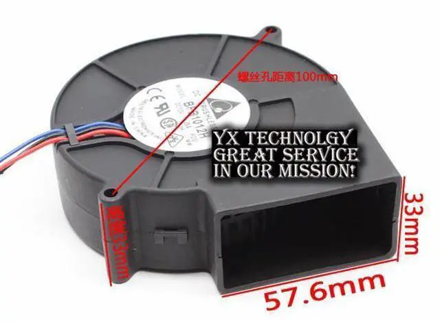 Alt view image 2 of 5 - 2pcs Special units 100 BFB1012H-FOO hole 1.2A Gale dual ball bearing Turbo-fans