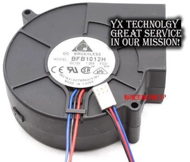 Alt view image 5 of 5 - 2pcs Special units 100 BFB1012H-FOO hole 1.2A Gale dual ball bearing Turbo-fans