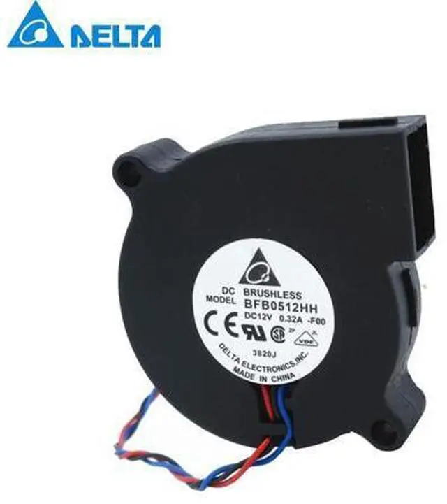 Main image of Delta BFB0512HH 5015 5cm 50*50*15MM DC12V 0.32A Dual Ball bearing turbo blowers