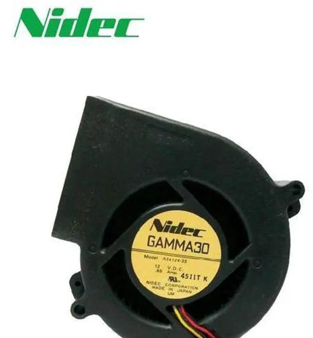 Main image of Nidec New 9733 turbofan projection device servers 12V 0.65A A34124-33 97*97*33mm