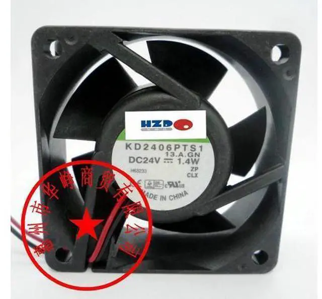 Main image of 6CM KD2406PTS1 6025 24V 1.4W 2WIRE Cooling fan 60*60*25MM