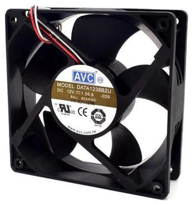 Alt view image 4 of 6 - AVC 12038 DC12V 1.56A DATA1238B2U large air cooling fan
