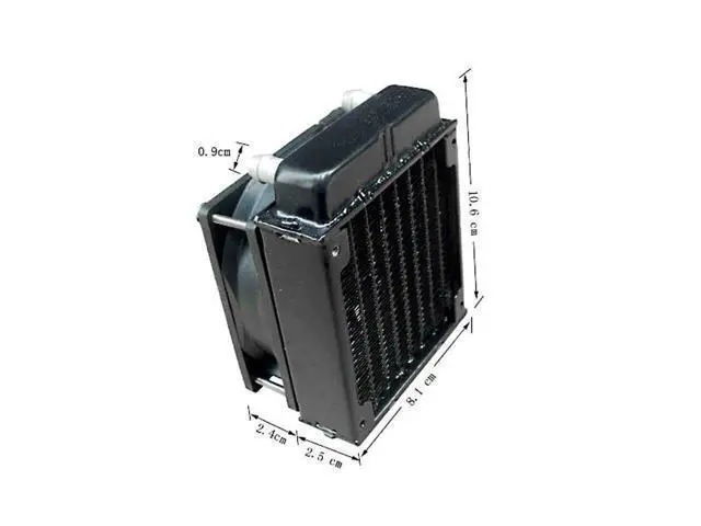 Alt view image 6 of 6 - 1pcs 80mm aluminium radiator fan included water cooling