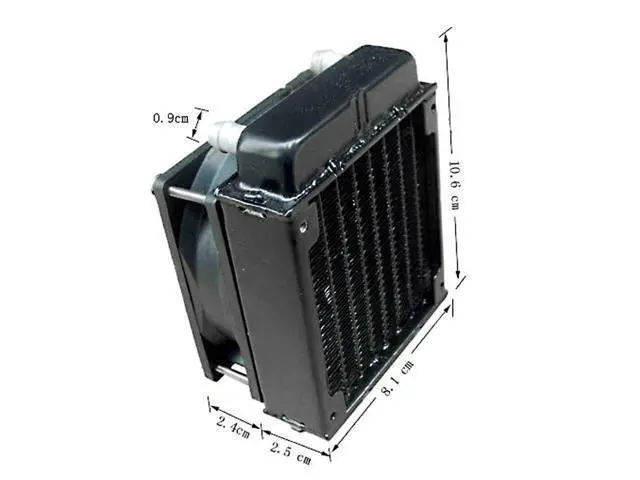 Alt view image 6 of 6 - 1pcs 80mm aluminium radiator fan included water cooling