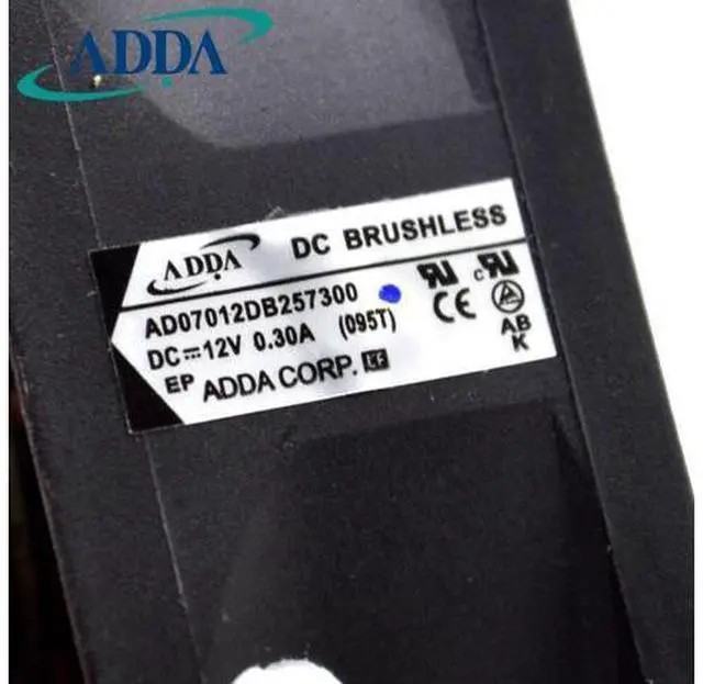 Alt view image 2 of 6 - ADDA 7025 7cm AD07012DB257300 12V CPU fan cooling