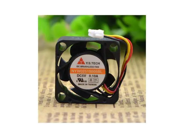 Alt view image 2 of 4 - NYW02510005BL 2510 5V 0.1A 2.5CM\/cm Ball Micro Cooling Fan