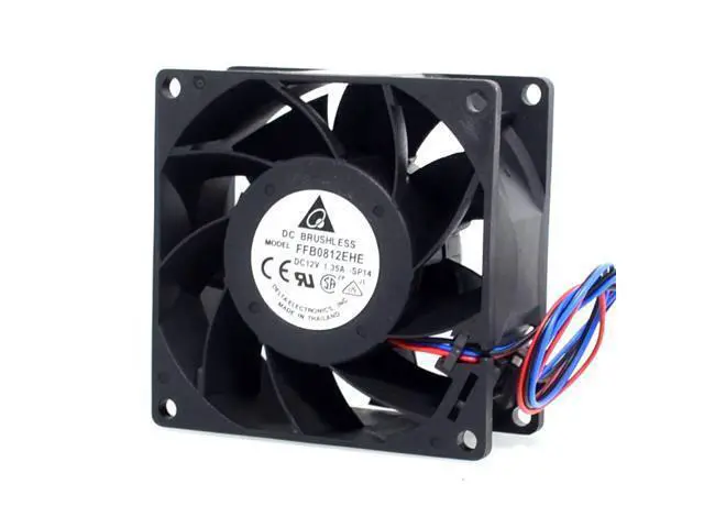 Alt view image 2 of 6 - Delta 8038 12V 1.35A 8 chassis fan FFB0812EHE 80*80*38mm