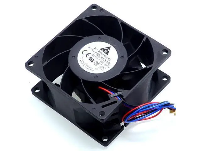 Alt view image 5 of 6 - Delta 8038 12V 1.35A 8 chassis fan FFB0812EHE 80*80*38mm