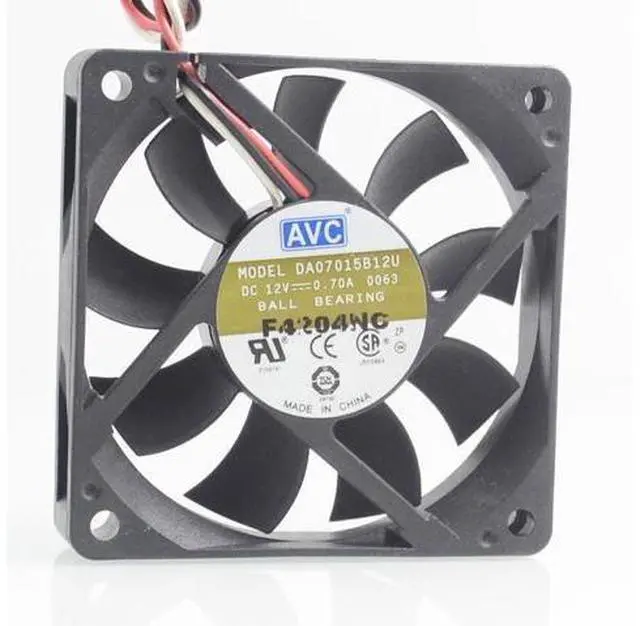 Main image of 7CM CPU fan winds of 7015 0.7A DC12V DE07015R12U 70*70*15mm