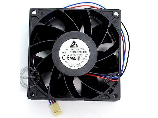 Alt view image 5 of 5 - 9CM converter fan IPC FFB0924EHE 9038 24V 0.75A 90*90*38mm