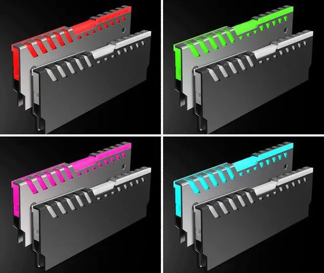 Alt view image 4 of 7 - 2Pcs RGB RAM Heatsink DDR DDR3 DDR4 Memory Radiator Vest Cooling Heat Spreader Cooler for Desktop PC Computer Gaming Overclocking