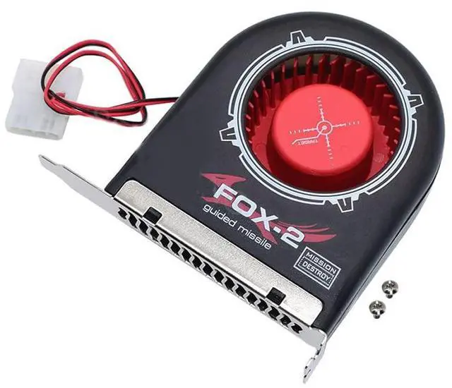 Main image of Computer Chassis Cooling Fan PCI Slot Fan Cooler Long Life Bearing Design High Air Flow Fox-2 System Blower DC12V 2 Line 4PIN D-Type Molex