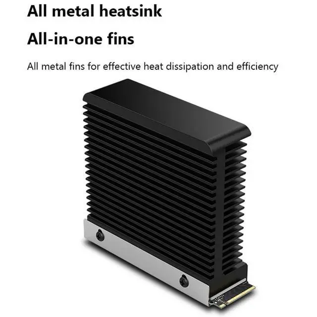 Alt view image 7 of 7 - M.2 2280 NVMe SSD Heat Sink Aluminum Alloy Radiator Dissipation Thermal Pad 5V 3PIN ARGB CNC Tower Heatsink Cooler Fan Aura Sync with Cooling Fan (Black no Light)