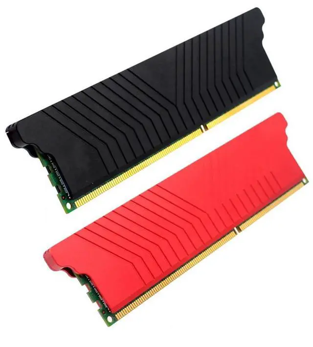 Alt view image 2 of 7 - Desktop Memory Heatsink Aluminum Alloy RAM Heatsink Radiator Memory Cooling Vest Memory Bar Armor Heat Dissipation Pad for Desktop DDR4 DDR5 Memory (Black)