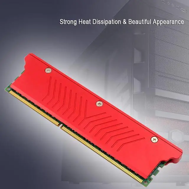 Alt view image 5 of 7 - Desktop Memory Heatsink Aluminum Alloy RAM Heatsink Radiator Memory Cooling Vest Memory Bar Armor Heat Dissipation Pad for Desktop DDR4 DDR5 Memory (Black)