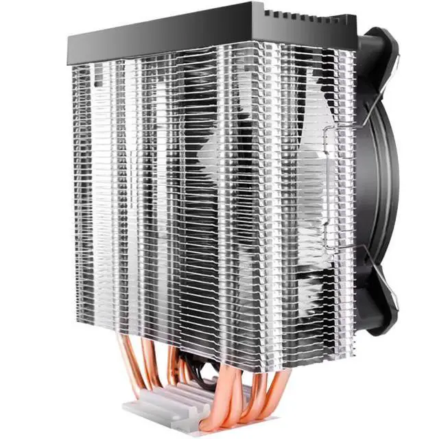 Alt view image 4 of 7 - CPU Cooler 4 Copper Heatpipes 120mm Fan Single-Tower RGB CPU Air Cooler for LGA 1151 1150 1155 1156 AM4 AM3+ AM2 FM2+ FM2 FM1