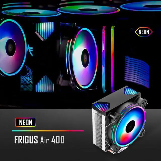 Alt view image 6 of 7 - CPU Cooler 4 Copper Heatpipes 120mm Fan Single-Tower RGB CPU Air Cooler for LGA 1151 1150 1155 1156 AM4 AM3+ AM2 FM2+ FM2 FM1