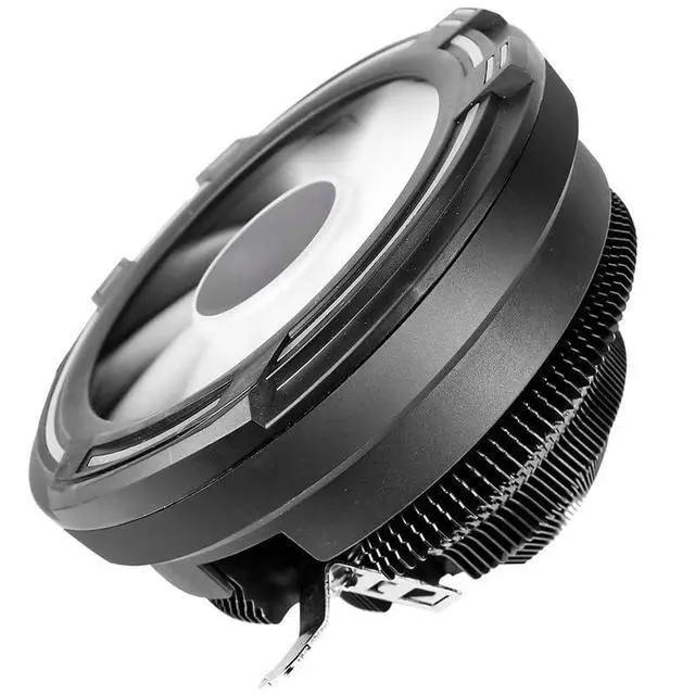 Alt view image 4 of 7 - RGB PC Fans CPU Cooler Radiator DC 12V 3Pin Colorful 120mm CPU Cooling Fan PC Heatsink for Intel/AMD Support Under 95W CPU