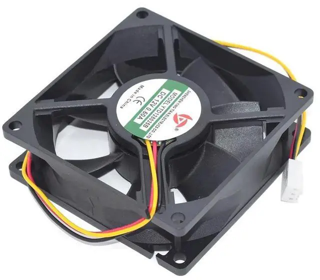 Main image of for YTD128025B 8CM Square Cooling Fan DC12V 0.60A 3Lines Cooler