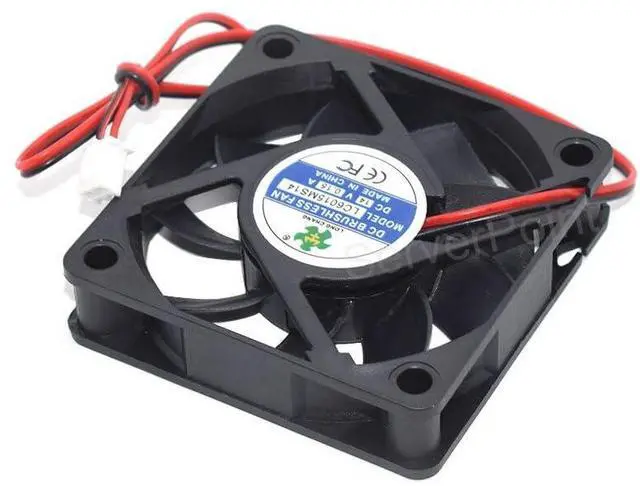 Alt view image 3 of 7 - 6CM New Square Cooling Fan 2PIN LC6015MS14 DC14V 0.15A 6015