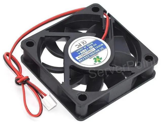 Alt view image 6 of 7 - 6CM New Square Cooling Fan 2PIN LC6015MS14 DC14V 0.15A 6015