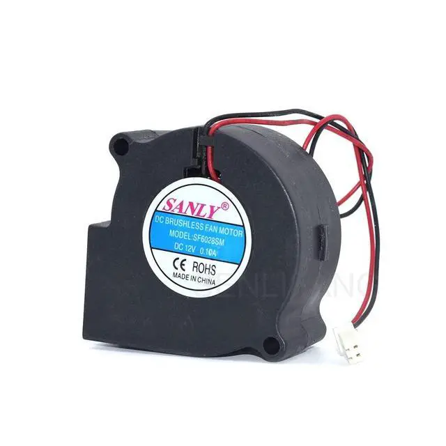 Alt view image 3 of 6 - New for SF6028SM DC12V 0.10A 6028 60mm 2-Wire Mute Turbo Blower Fan Humidifier Dehumidifier Cooling Fan