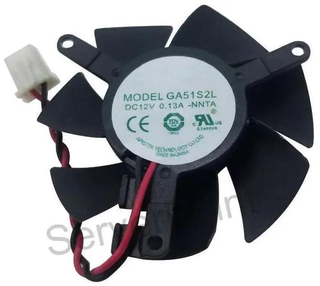 Alt view image 2 of 3 - for GA51S2L DC12V 0.13A 2-Wire Graphics Card Fan