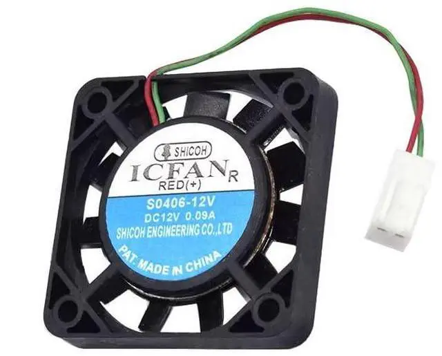 Main image of for S0406-12V DC12V 0.09A 2-Pin 4006 40 * 40 * 06MM Iron Leaf High Temperature Resistant Fan