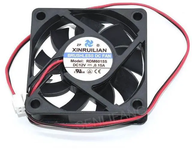 Main image of for RDM6015S DC12V 0.15A 2pin 2wire 6015 6CM 60MM 60X60X15MM Cooling Fan